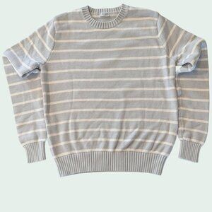 John Galt/Brandy Melville Striped Cotton Sweater Knit Crewneck